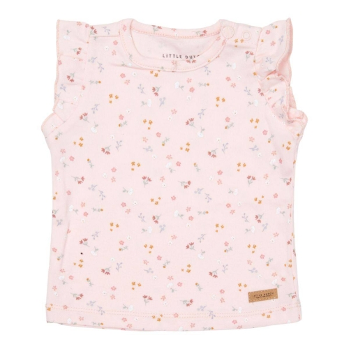 Kurzärmeliges T-Shirt Little Pink Flowers, Größe 50/56 | Little Dutch