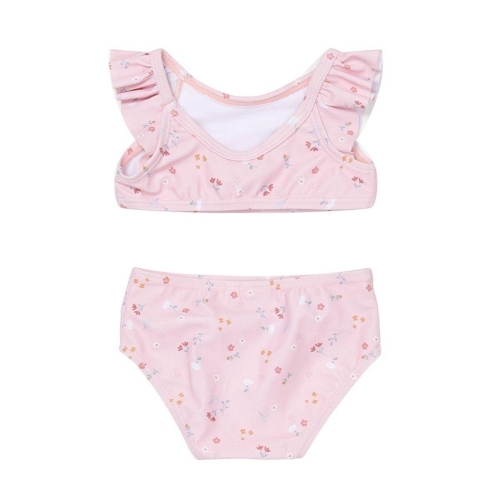 Bikini mit Volants, Little Pink Flowers, Größe 74/80 | Little Dutch