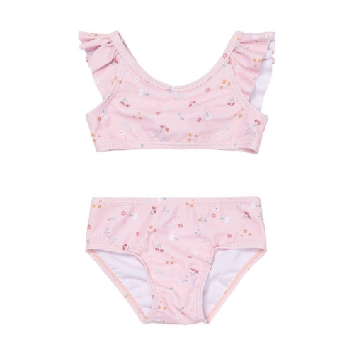 Bikini mit Volants, Little Pink Flowers, Größe 74/80 | Little Dutch