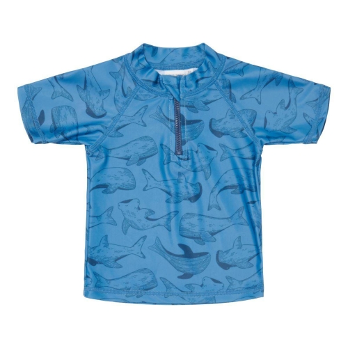 Kurzärmliges Badeshirt Sea Life Blau, 86/92 | Little Dutch