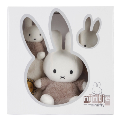 Miffy Fluffy giftset taupe | Tiamo