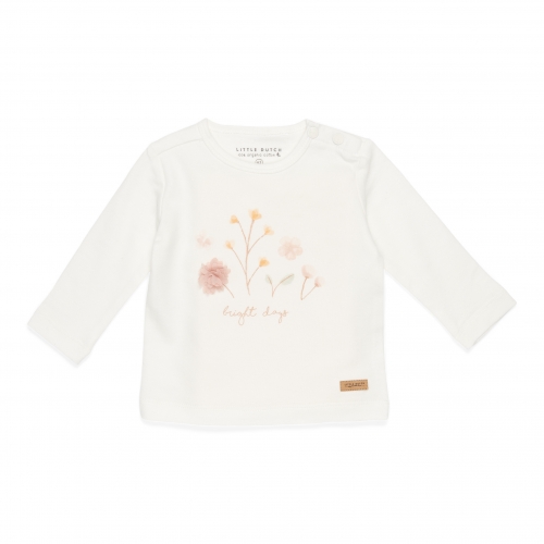 Langarm-Shirt Flowers & Butterflies Flowers White, Größe 68 | Little Dutch