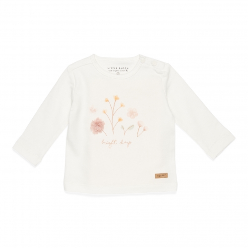 Langarm-Shirt Flowers & Butterflies Flowers White, Größe 62 | Little Dutch