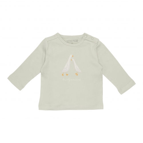 Langarm-Shirt Little Goose Lovely Memories Olive, Größe 68 | Little Dutch