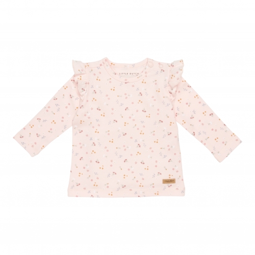 Langarm-Shirt Little Pink Flowers, Größe 50/56 | Little Dutch