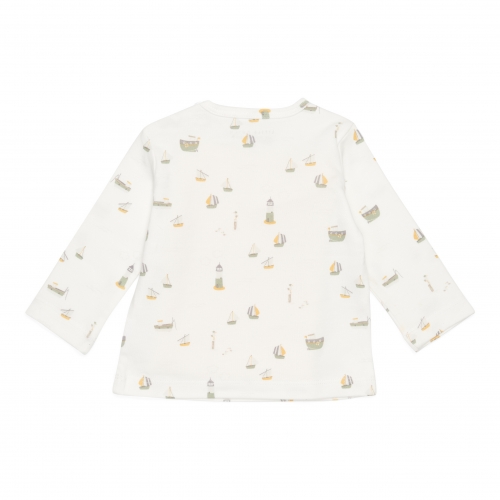 Langarm-Shirt Sailors Bay White, Größe 74 | Little Dutch