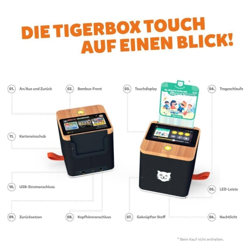 tigerbox TOUCH PLUS schwarz Bluetooth | by Schmatzepuffer "personalisierbar"