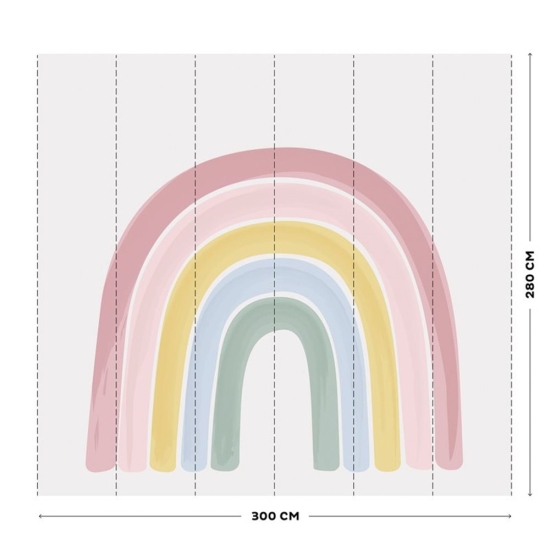 Vliestapete Regenbogen Pink Pure & Nature