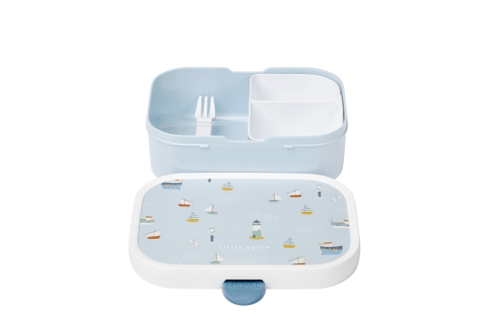 Pausen-Set Sailors Bay, Brotdose, Pop-Up Flasche und Trinkbecher | Mepal x Little Dutch