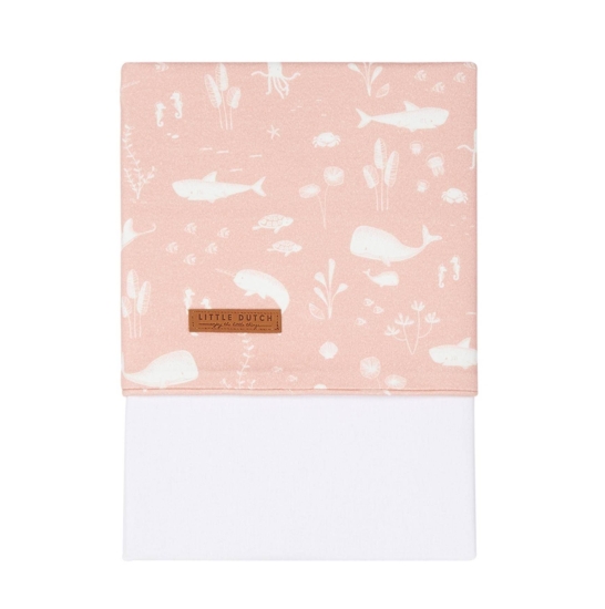 Kinderbettlaken Ocean pink 110 x 140 cm | Little Dutch