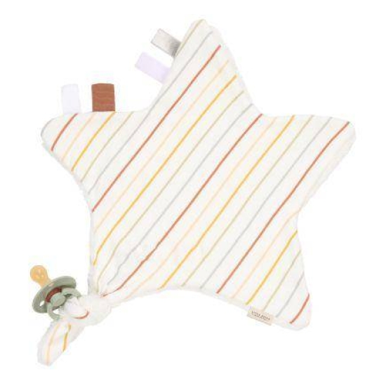 Schnullertuch Stern Vintage Sunny Stripes | Little Dutch