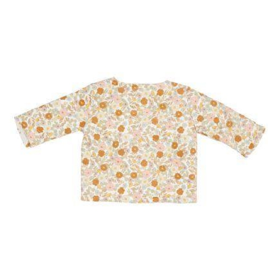 Langarm-Shirt mit Kragen Vintage Little Flowers, Größe 68 | Little Dutch