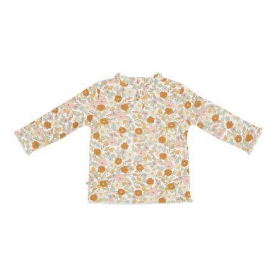 Langarm-Shirt mit Rüschen Vintage Little Flowers, Größe 80 | Little Dutch