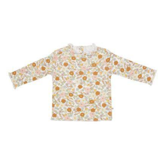 Langarm-Shirt mit Rüschen Vintage Little Flowers, Größe 80 | Little Dutch