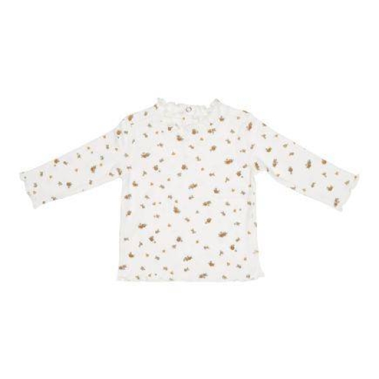 Langarm-Shirt mit Rüschen White Blossom, Größe 80 | Little Dutch