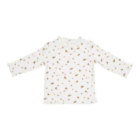 Langarm-Shirt mit Rüschen White Blossom, Größe 74 | Little Dutch