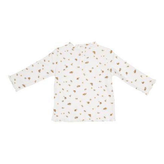 Langarm-Shirt mit Rüschen White Blossom, Größe 68 | Little Dutch