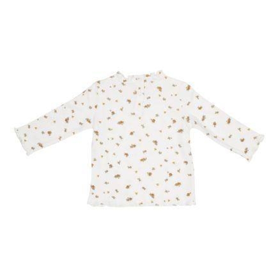Langarm-Shirt mit Rüschen White Blossom, Größe 62 | Little Dutch