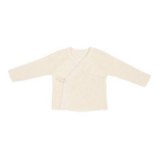 Wickelstrickjacke Essential Pure Soft White, Größe 86 | Little Dutch