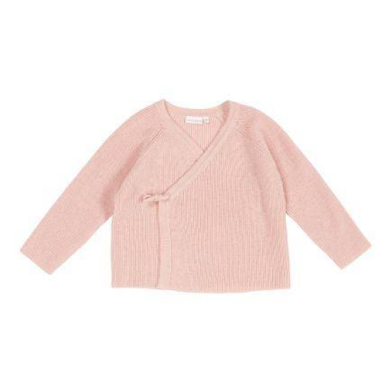 Wickelstrickjacke Essential Pure Soft Pink, Größe 86 | Little Dutch