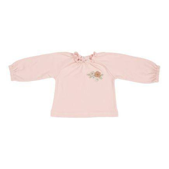 Langarm-Shirt mit Stickerei Vintage Little Flowers, Soft Pink Größe 74 | Little Dutch
