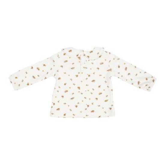 Langarm-Shirt mit rundem Kragen White Blossom, Größe 86 | Little Dutch