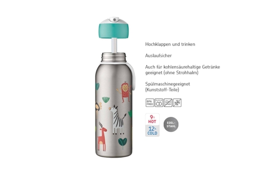 Thermoflasche Flip-up 350 ml - Rosa | Mepal