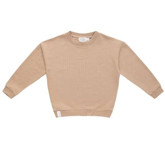 Sweatshirt oversized unisex  "Coffee" beige, 86 / 92 | leevje