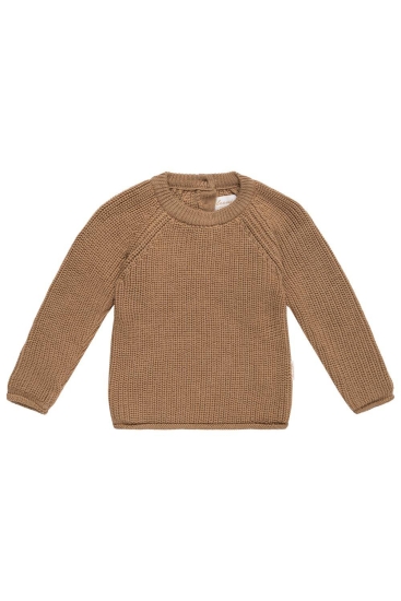 Pullover Strick grob "Walnut" beige, Größe 62-68 | Leevje