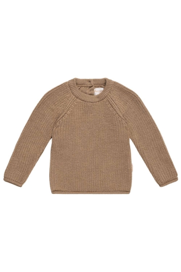 Pullover Strick grob "Hazelnut" beige, Größe 62-68 | Leevje