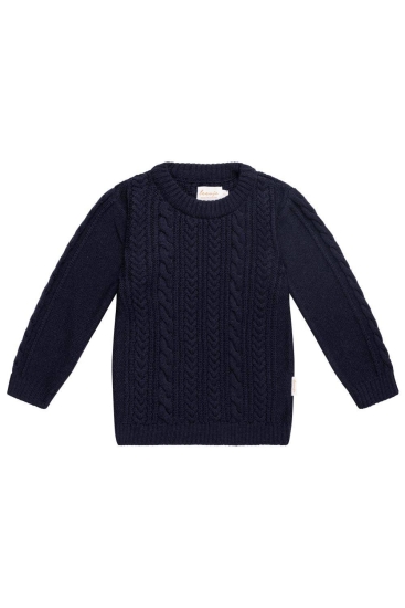 Pullover Strick "Navy" blau, Größe 86-92 | Leevje