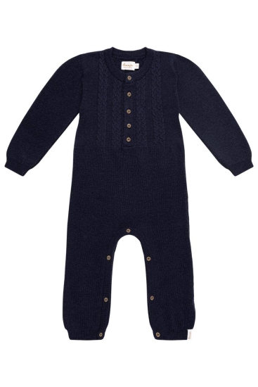 Strick-Onesie "Navy", Blau, Größe 62-68 | leevje