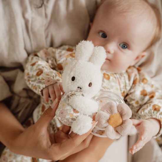 Rassel-Greifling Hase Vintage Little Flowers | Little Dutch x Miffy