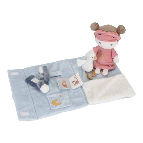 Kuschelpuppe Rosa, Übernachten Spielset | Little Dutch