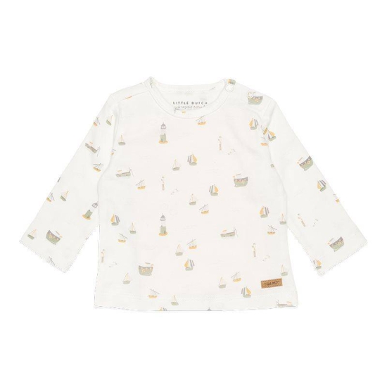 Langarm-Shirt Sailors Bay White, Größe 86 | Little Dutch