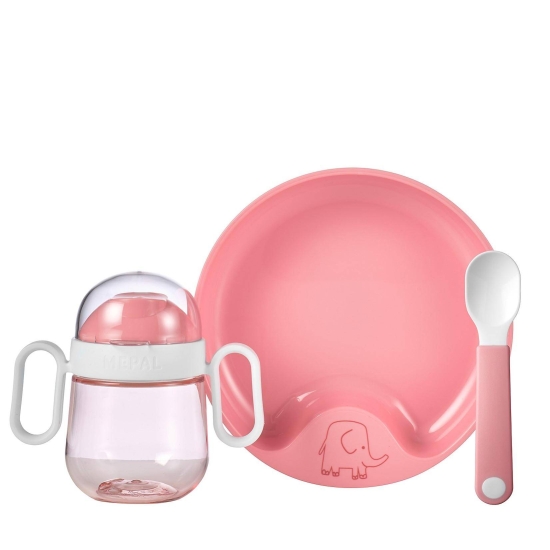 Babygeschirr-Set Mio 3-teilig - Deep Pink | Mepal