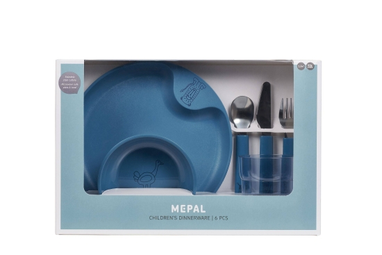 Kinder-Geschirrset Mio 6-teilig - Deep Blue | Mepal