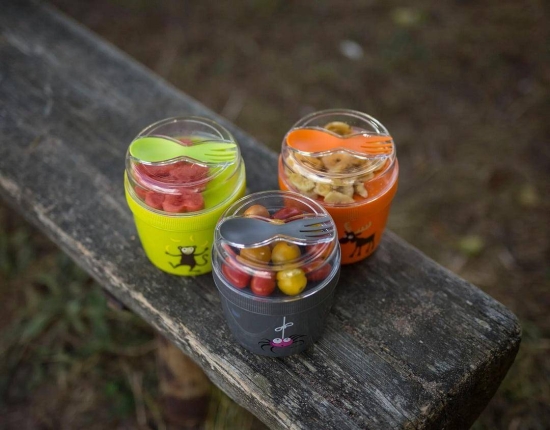 Lunchbox N'ice Cup™ mit Kühlfunktion und Besteck, grau I Carl Oscar