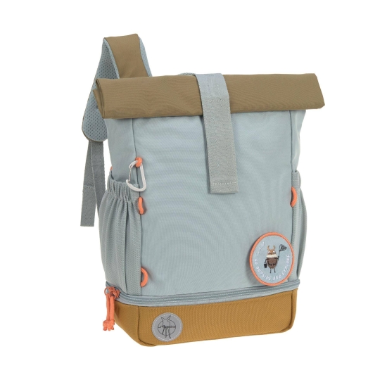 Rucksack Rolltop, natur/hellblau | Lässig