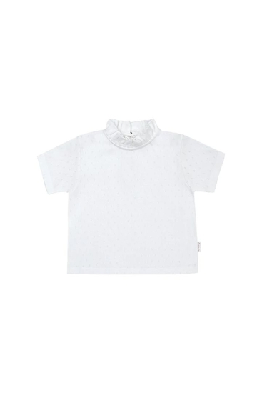 T-Shirt Pointelle - white / 74/80 | leevje