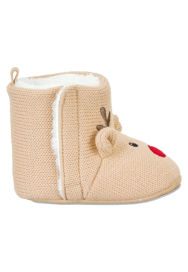 Baby-Stiefel Rentier Gr. 20, beige | Sterntaler