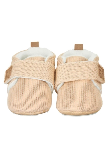 Krabbelschuhe Baby Strick Gr. 20, beige | Sterntaler