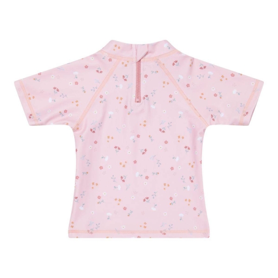 Badeshirt kurzarm Little Pink Flowers, Größe 86/92 | Little Dutch