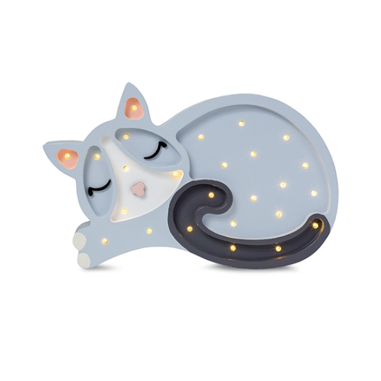 Lampe Katze, hell-grau | Little Lights