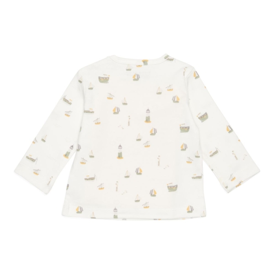 Langarm-Shirt Sailors Bay White, Größe 80 | Little Dutch