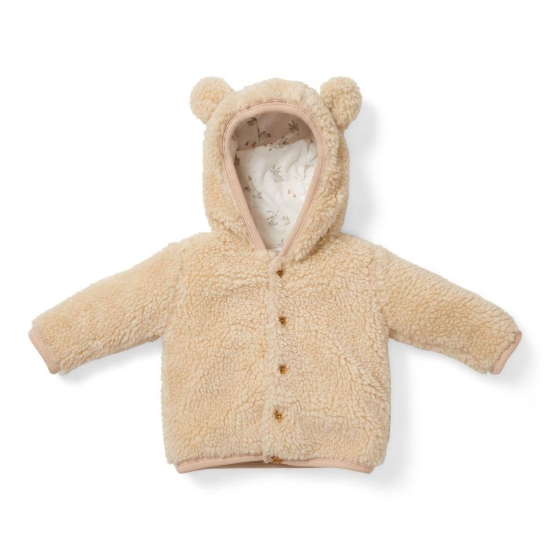 Teddy-Jacke Baby Bunny, Sand, Größe 50/56 | Little Dutch