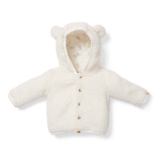 Teddy-Jacke Baby Bunny, Off-White, Größe 50/56 | Little Dutch