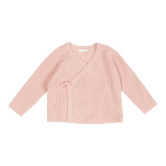 Wickelstrickjacke Essential Pure Soft Pink, Größe 62 | Little Dutch