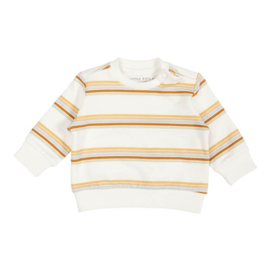 Pullover Vintage Sunny Stripes dicke Streifen, Größe 68 | Little Dutch
