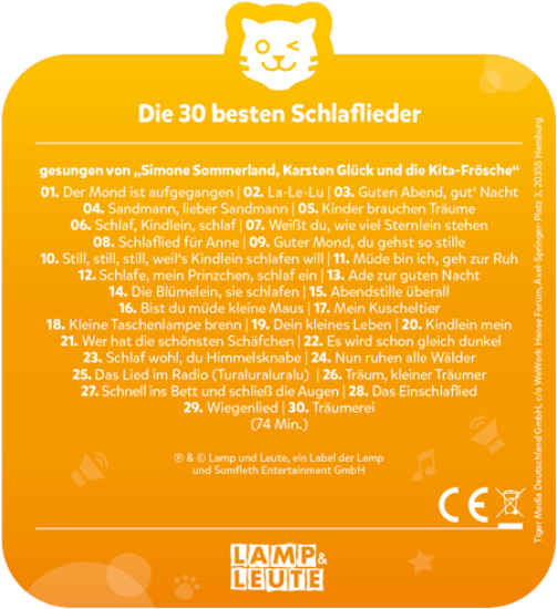 Tigercard Die 30 besten Schlaflieder | Tigermedia